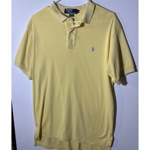 Polo Ralph Lauren vintage‎ shirt mens L Large yellow pony logo made in USA